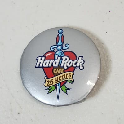 3 Hard Rock Cafe No Drugs Or Nuclear Weapons Allowed Buttons Pins Lot - Thumbnail 5