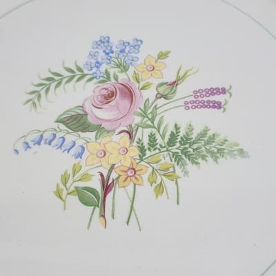 Vintage Salem Symphony Serving Platter Tray Floral Design 13.5" Made In USA - Thumbnail 4