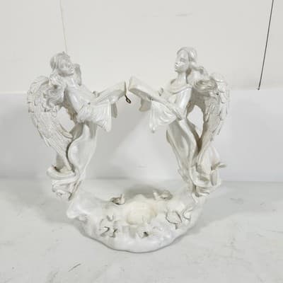 Yankee Candle Double Angel Tealight Holder Home Decor Statue Figurine - Thumbnail 8