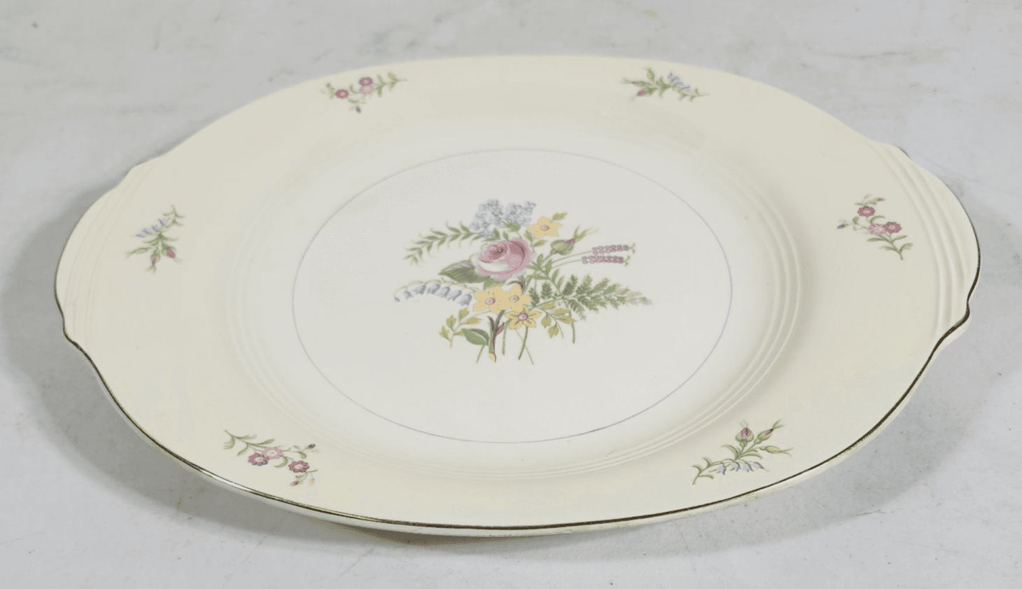 Vintage Salem Symphony Serving Platter Tray Floral Design 13.5" Made In USA - Thumbnail 3