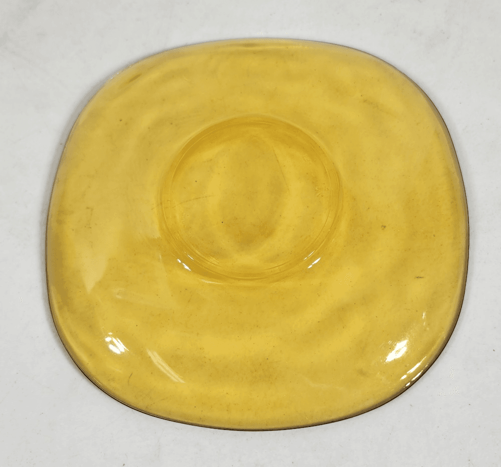 Vintage Amber Vereco Plate Set Of 2 Bundle Lot 6" - Thumbnail 5