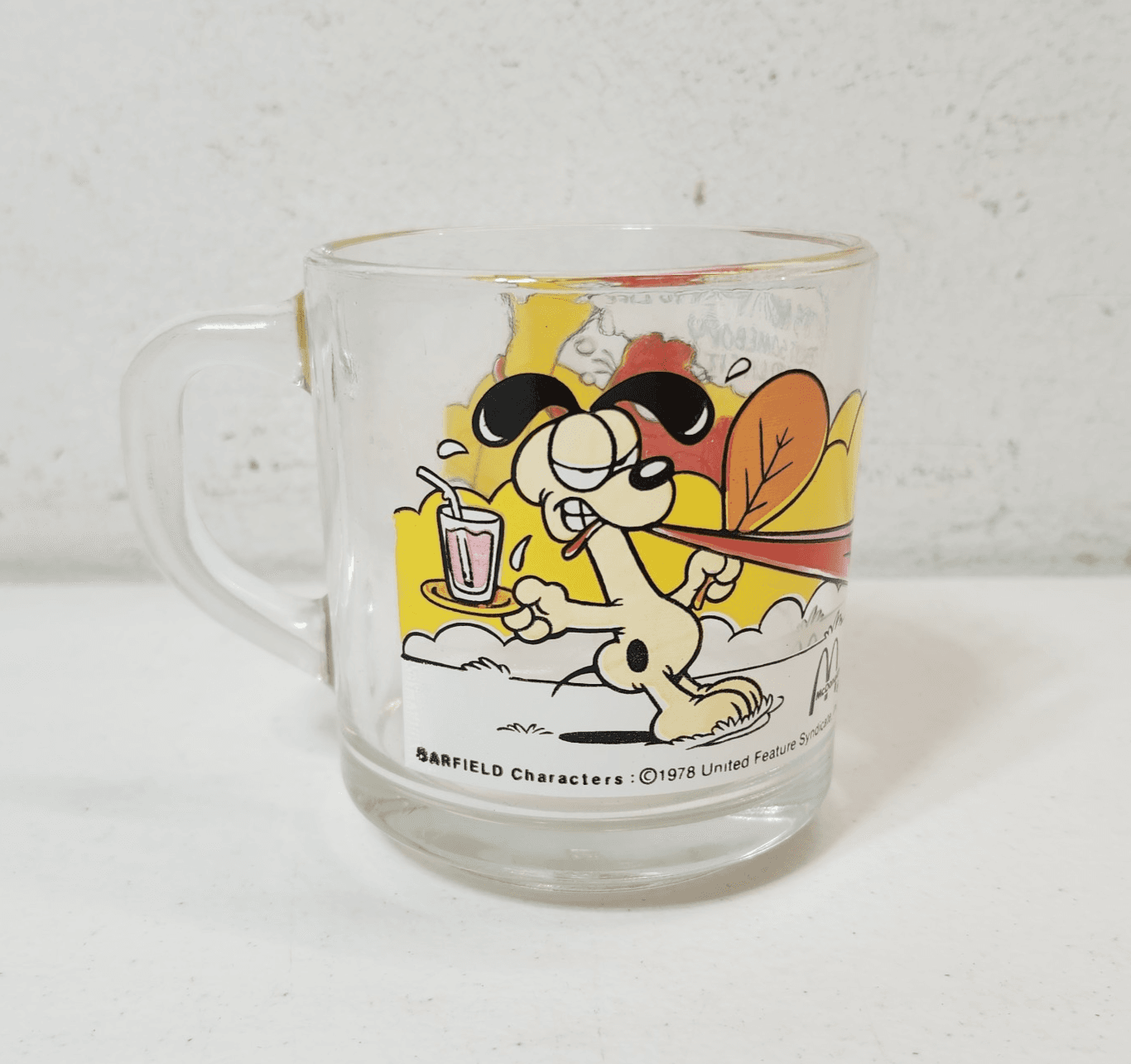 Garfield Odie Clear Glass Coffee Mug Cup-Promo McDonald's by Jim Davis 1978 VTG - Thumbnail 5