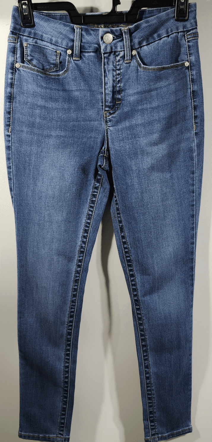 Seven7 Jeans Women's 6 Blue Denim Tummyless High Rise Skinny Stretch - Thumbnail 5