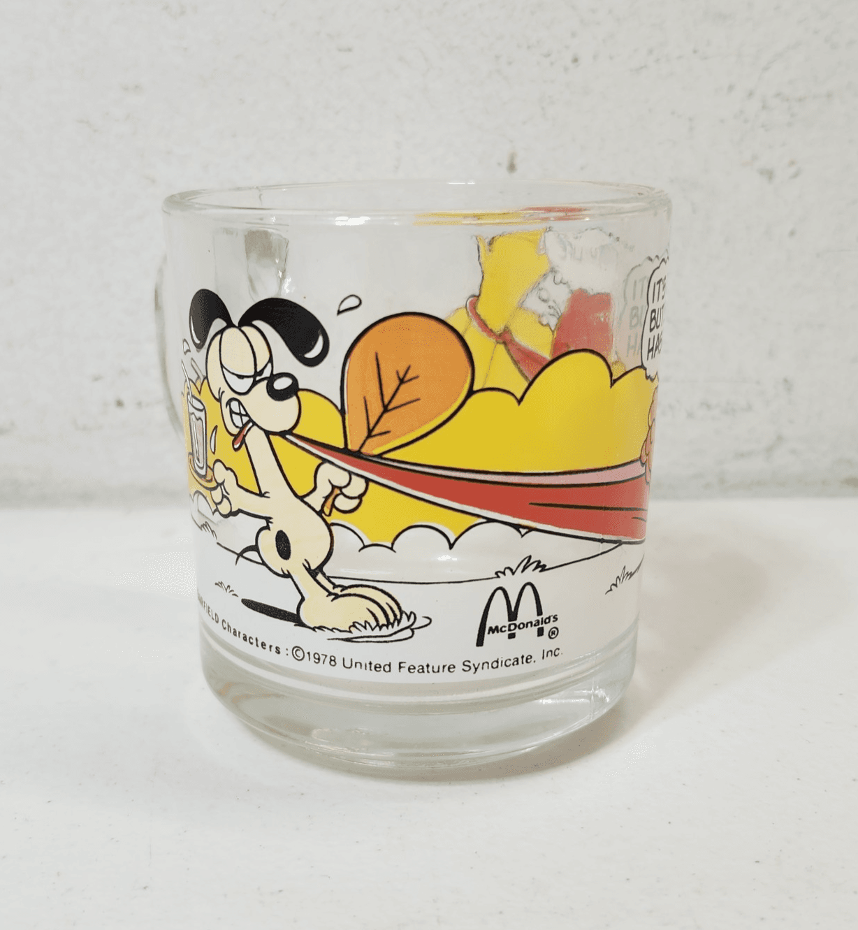 Garfield Odie Clear Glass Coffee Mug Cup-Promo McDonald's by Jim Davis 1978 VTG - Thumbnail 4