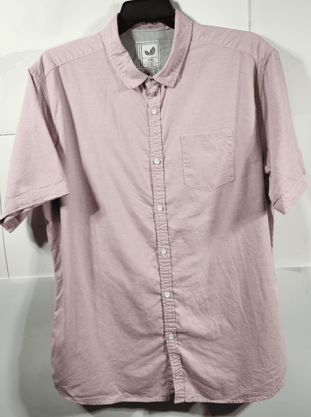 Alexander Julian Colours Men's XXL Short Sleeve Button Up Shirt Pink - Thumbnail 5