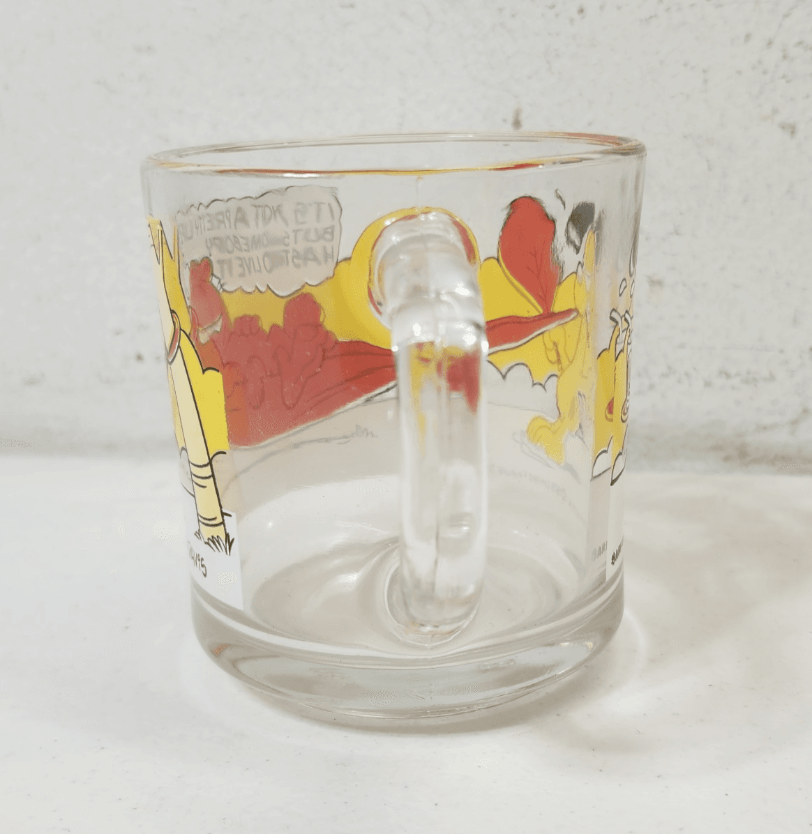 Garfield Odie Clear Glass Coffee Mug Cup-Promo McDonald's by Jim Davis 1978 VTG - Thumbnail 6