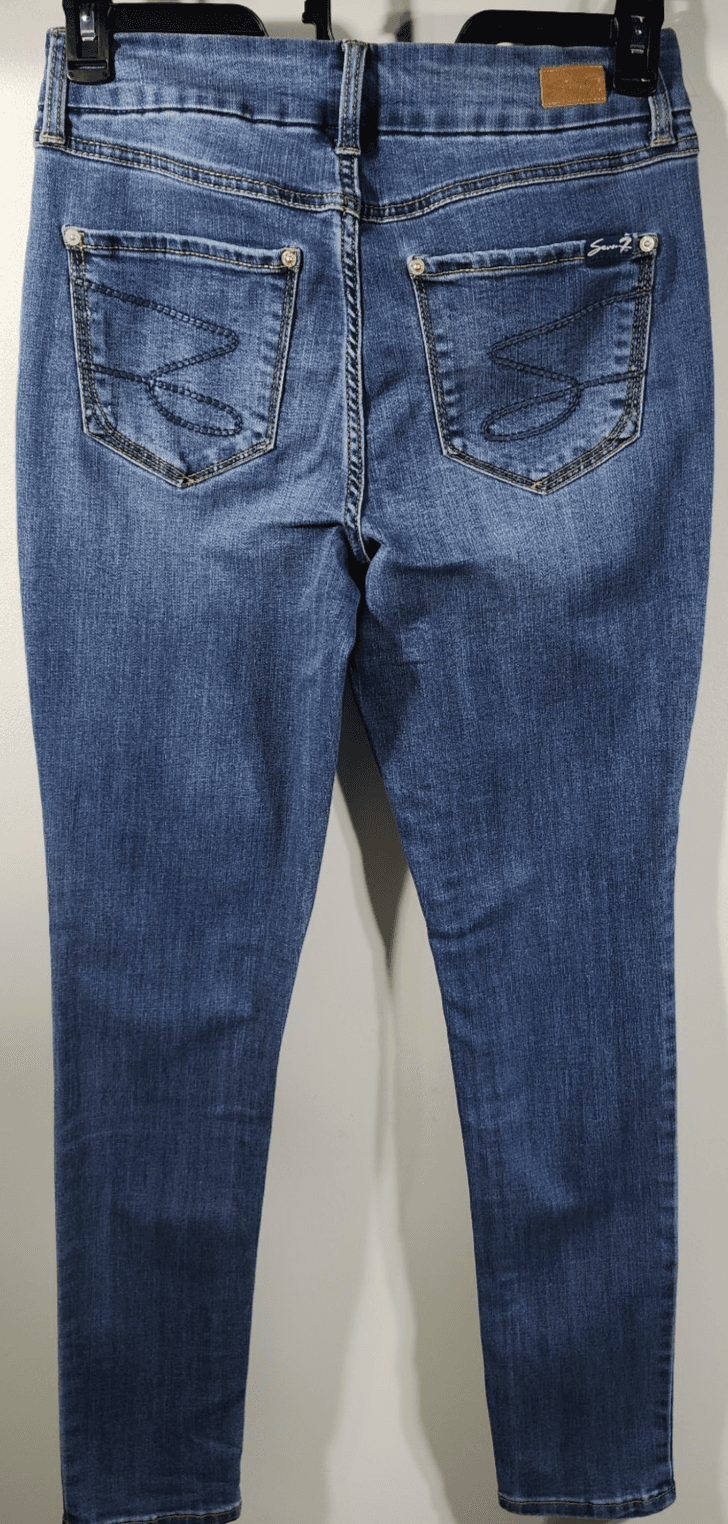 Seven7 Jeans Women's 6 Blue Denim Tummyless High Rise Skinny Stretch - Thumbnail 6
