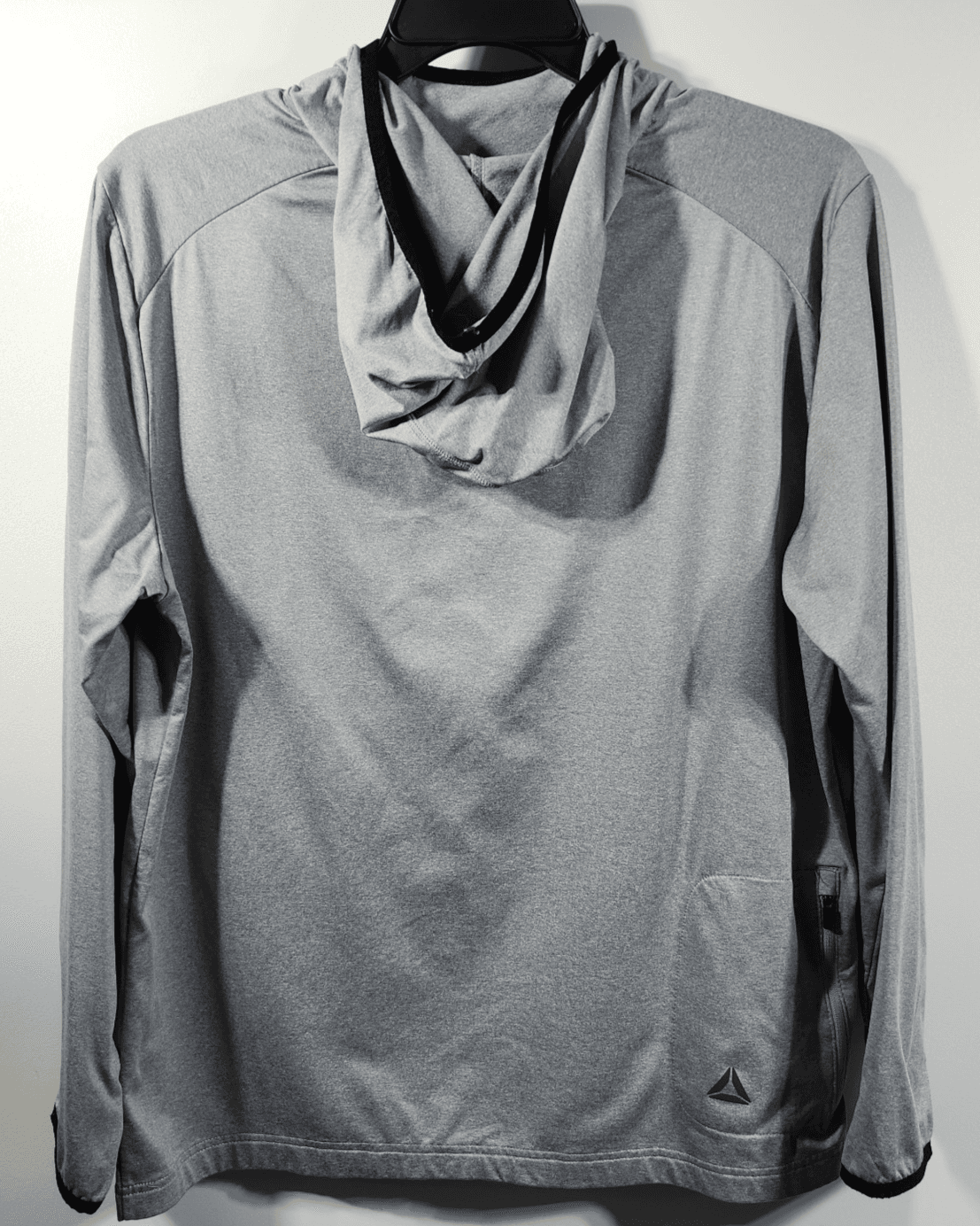Reebok Men's L Hooded Sweatshirt Active Fleece Jersey Hoodie Gray - Thumbnail 6