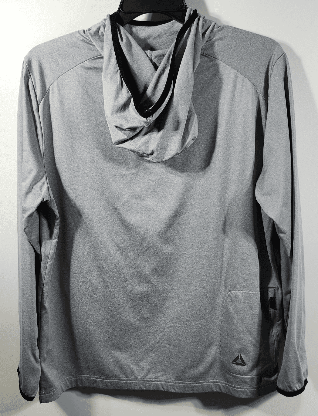 Reebok Men's L Hooded Sweatshirt Active Fleece Jersey Hoodie Gray - Thumbnail 4