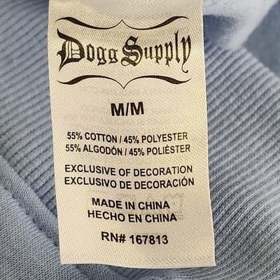 Dogg Supply Men's M Hoodie Blue Hooded Sweatshirt Hip Hop Rap Streetwear NEW - Thumbnail 9