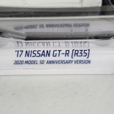 Hot Wheels '17 Nissan GT-R [R35] HW Speed Graphics White Car 1/64 Toy Vehicle - Thumbnail 4