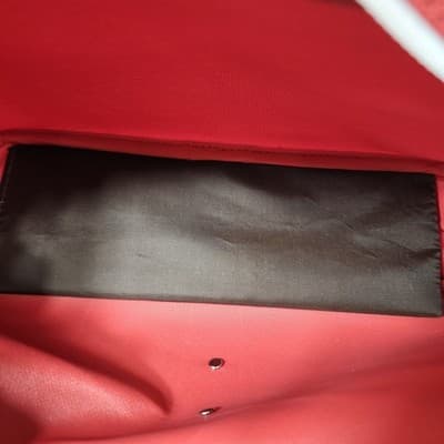 Clinique Women's Hand Travel Makeup Bag Cosmetic Purse Red White - Thumbnail 8