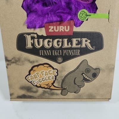 Fuggler Fart Face Annoyed Alien 3 Eyed Funny Ugly Monster Purple Plush Toy NEW - Thumbnail 2