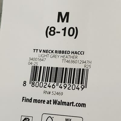 Time and Tru Women's M Shirt Ribbed Hacci V-neck Top Gray NEW - Thumbnail 8