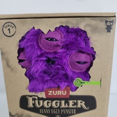 Fuggler Fart Face Annoyed Alien 3 Eyed Funny Ugly Monster Purple Plush Toy NEW - Thumbnail 3