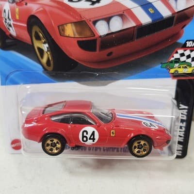 2025 Hot Wheels Ferrari 365 GTB4 Competizione Red Car 1/64 Toy Vehicle NEW - Thumbnail 2