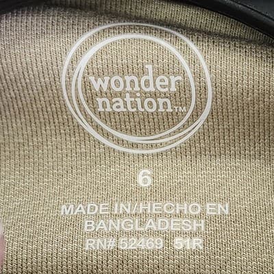 Wonder Nation Boy's Shirt Size 6 Long Sleeve Beige Button Up NEW - Thumbnail 7