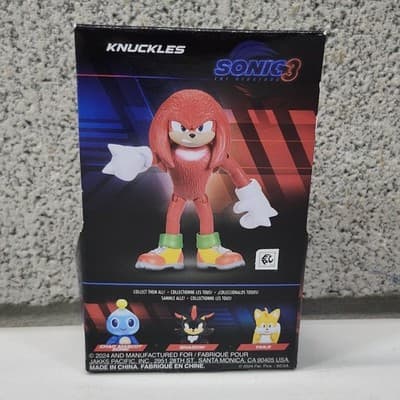2024 Sonic the Hedgehog 3 Movie Knuckles 2.5” Action Figure Jakks Pacific NEW - Thumbnail 3