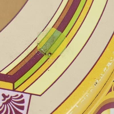 Chex Party Mix Tin Vintage 1980 Round Yellow Recipe On Back Lid 8" Four Seasons - Thumbnail 6