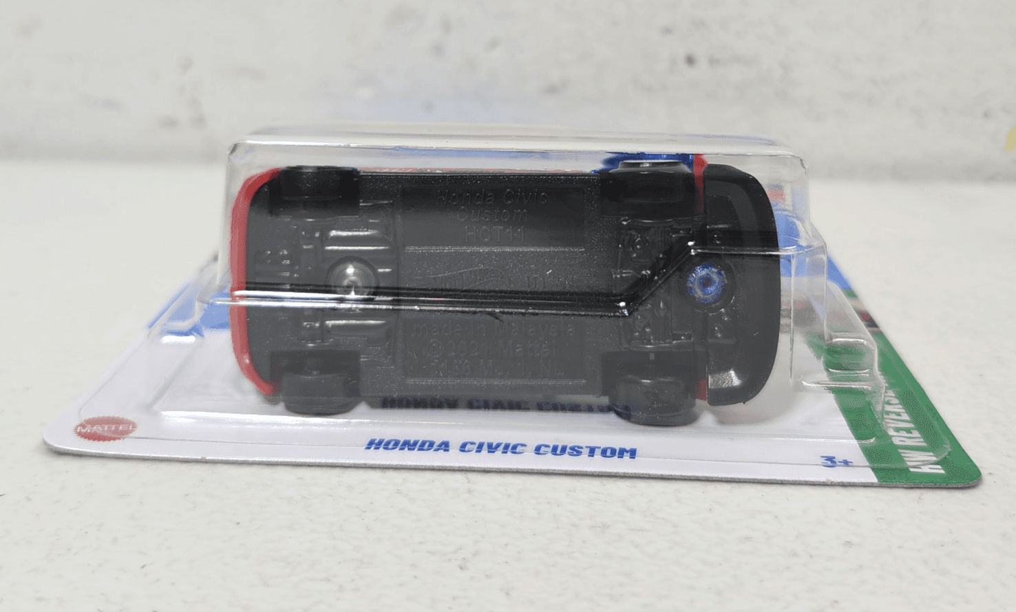 2025 Hot Wheels Honda Civic Custom Reverse Rake Blue Red Car 1/64 Toy Vehicle - Thumbnail 3
