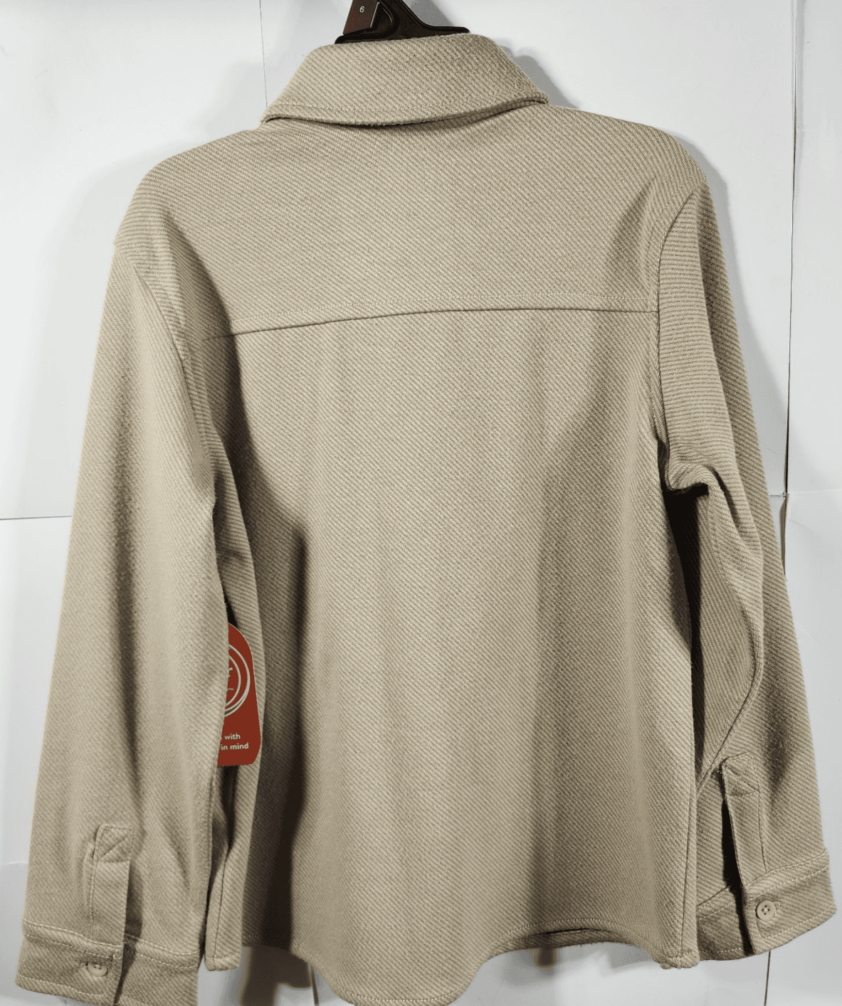 Wonder Nation Boy's Shirt Size 6 Long Sleeve Beige Button Up NEW - Thumbnail 4