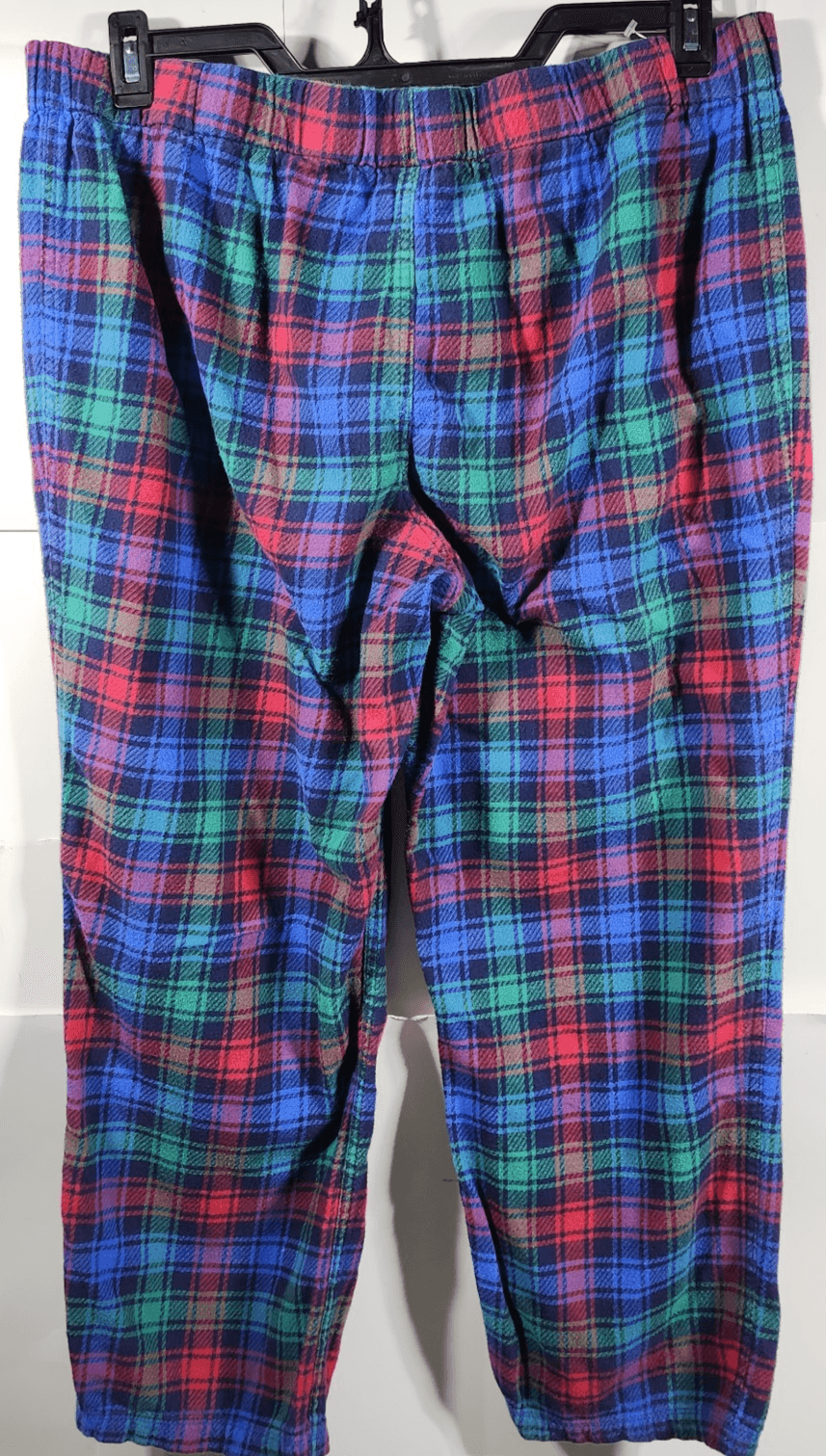 Lands End Men's L Pajama Pants Green Blue Red Plaid - Thumbnail 4