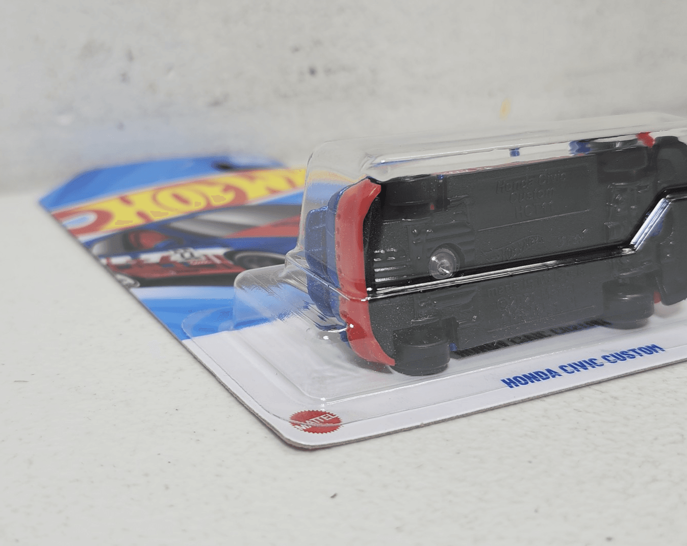 2025 Hot Wheels Honda Civic Custom Reverse Rake Blue Red Car 1/64 Toy Vehicle - Thumbnail 4
