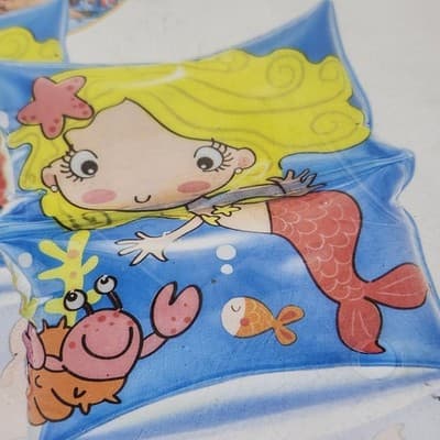Mermaid Floaties Intex Inflatable Arm Bands Swim For Kids Ages 3-6 - Thumbnail 2
