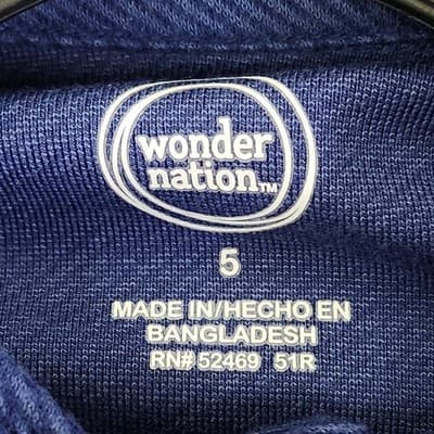 Wonder Nation Boy's Shirt Size 5 Long Sleeve Blue Button Up NEW - Thumbnail 7