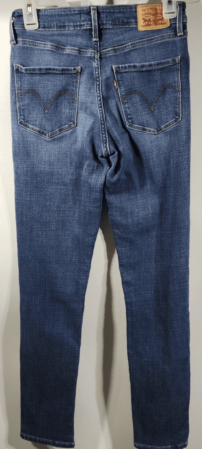 Levi's Jeans Women's 6 Blue Denim Mid Rise Skinny Stretch - Thumbnail 6
