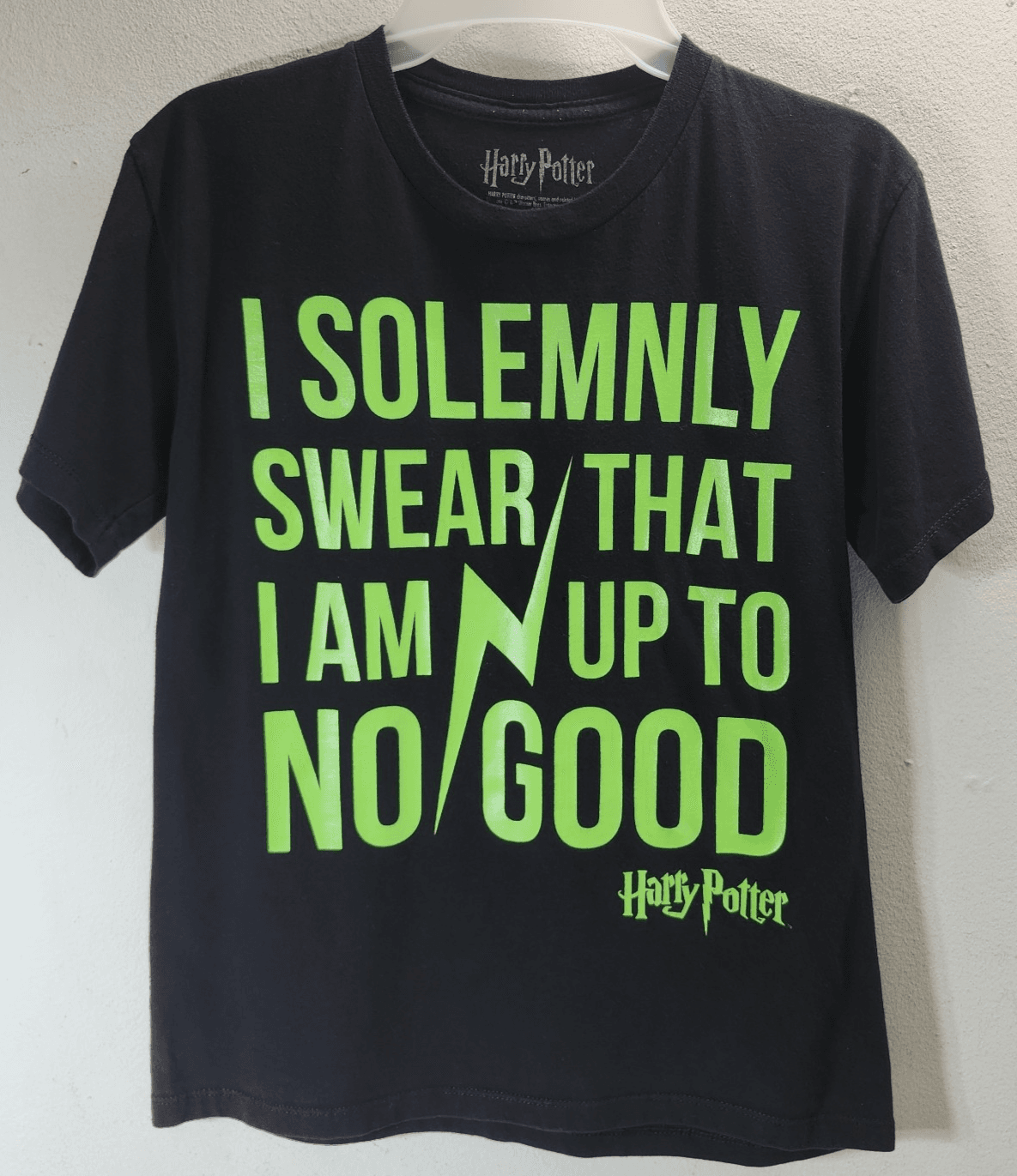 Kids Shirt Harry Potter "I Solemnly Swear That I Am Up To No Good" Size M Black - Thumbnail 5