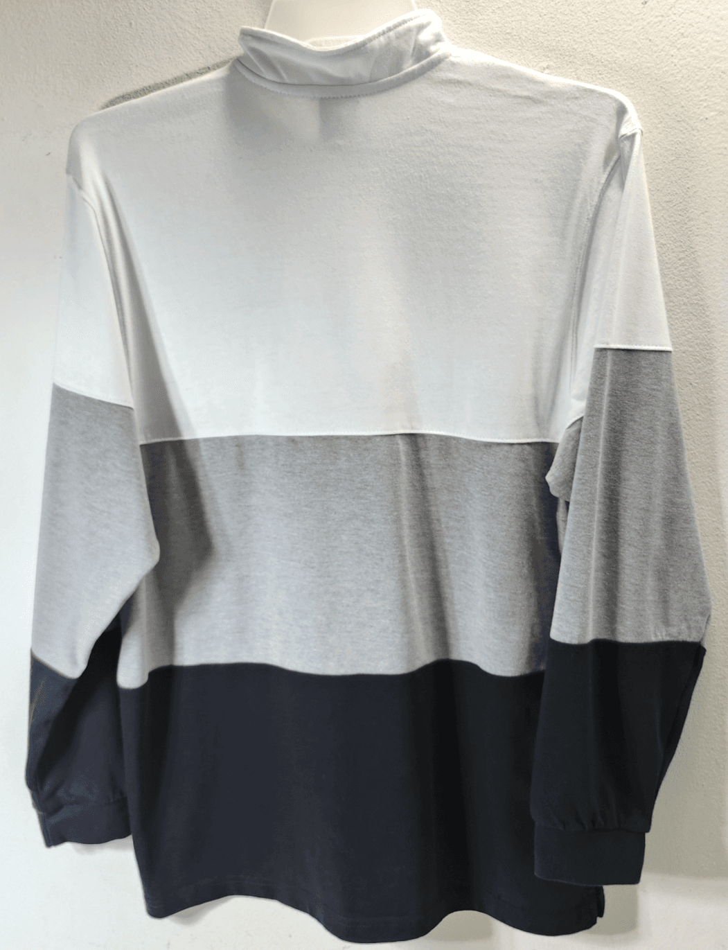 Vtg Nike Mens Size Large 1/4 Zip Long Sleeve Pullover White Gray Black - Thumbnail 6