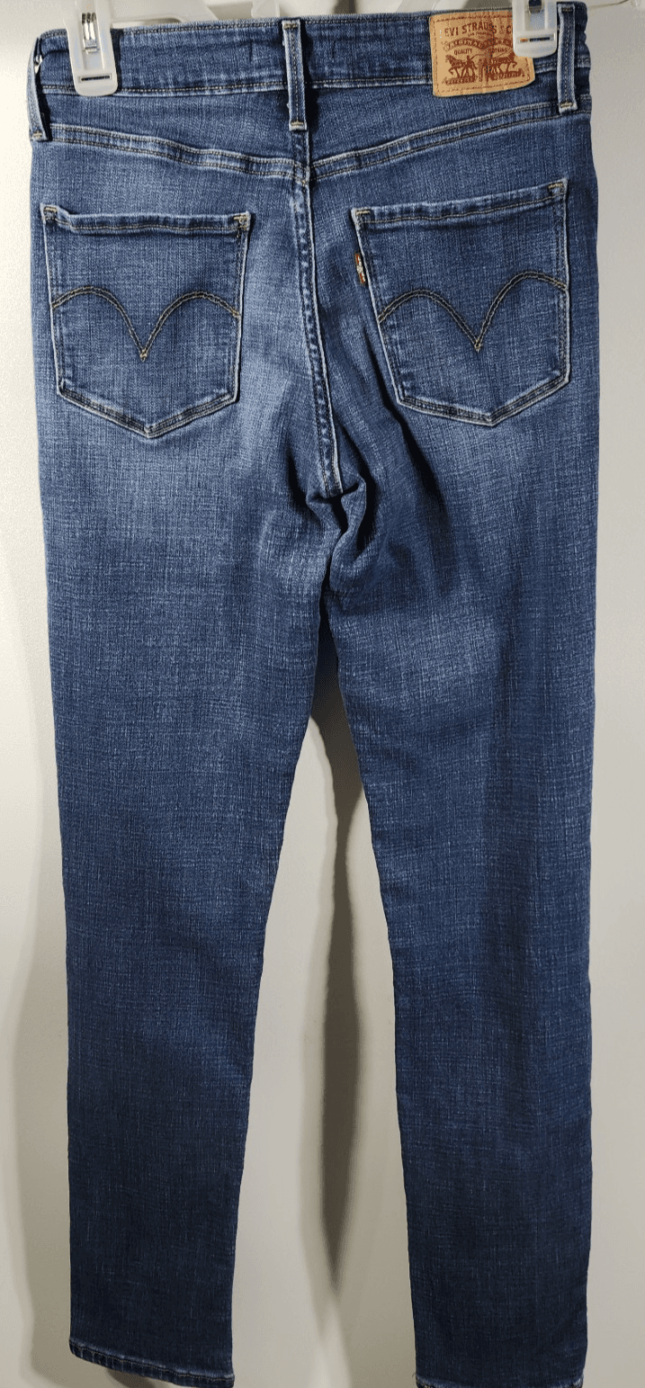 Levi's Jeans Women's 6 Blue Denim Mid Rise Skinny Stretch - Thumbnail 4