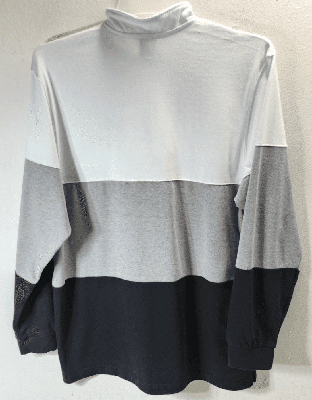 Vtg Nike Mens Size Large 1/4 Zip Long Sleeve Pullover White Gray Black - Thumbnail 4