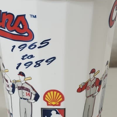 Vintage Cleveland Indians Drink Cups MLB Baseball Uniforms Of The Past - Thumbnail 4
