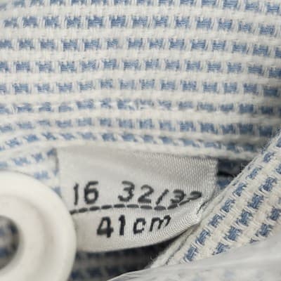 Henry Grethel Men's 16 Button Down Shirt Blue Cotton NEW - Thumbnail 5