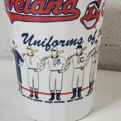 Vintage Cleveland Indians Drink Cups MLB Baseball Uniforms Of The Past - Thumbnail 10