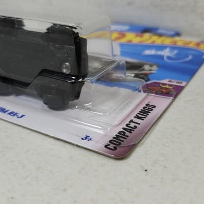2025 Hot Wheels Compact Kings Mad Mike Mazda RX-3 Tooned Black Car 1/64 Toy NEW - Thumbnail 5