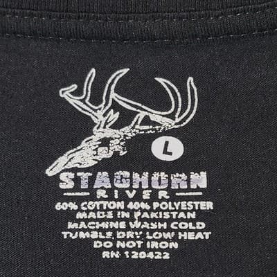 Staghorn River USA Flag Graphic Tshirt Size L Black Short Sleeve Patriotic - Thumbnail 7