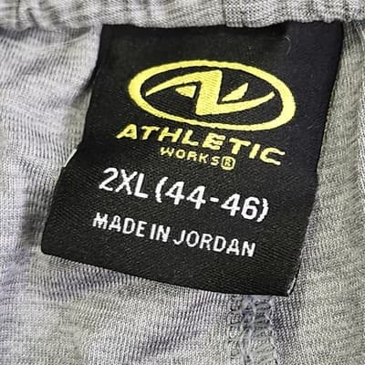 Athletic Works Men's 2XL Shorts Gray Elastic Waist Stretch 9" Inseam w/ Pockets - Thumbnail 8