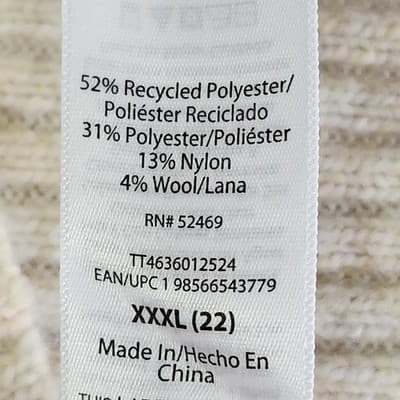 Time and Tru Women's 3XL Mixed Stitch Sweater Beige Long Sleeve Pullover NEW - Thumbnail 9