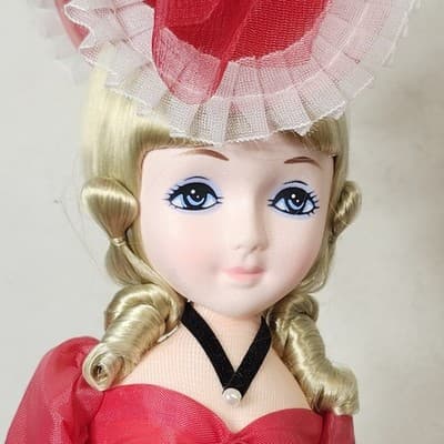Boudoir Big Eyes 15” Doll In Red Dress Outfit Musical Rotates - Thumbnail 8