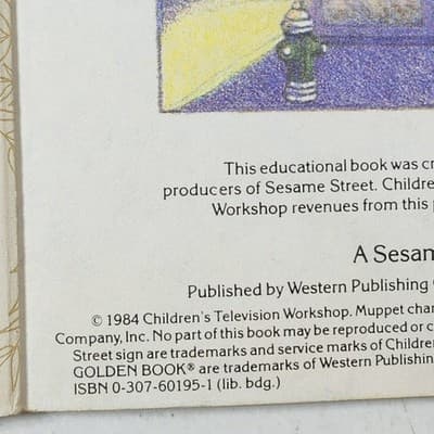 Sesame Street I Think That It Is Wonderful Hardcover Little Golden Book 1984 - Thumbnail 2