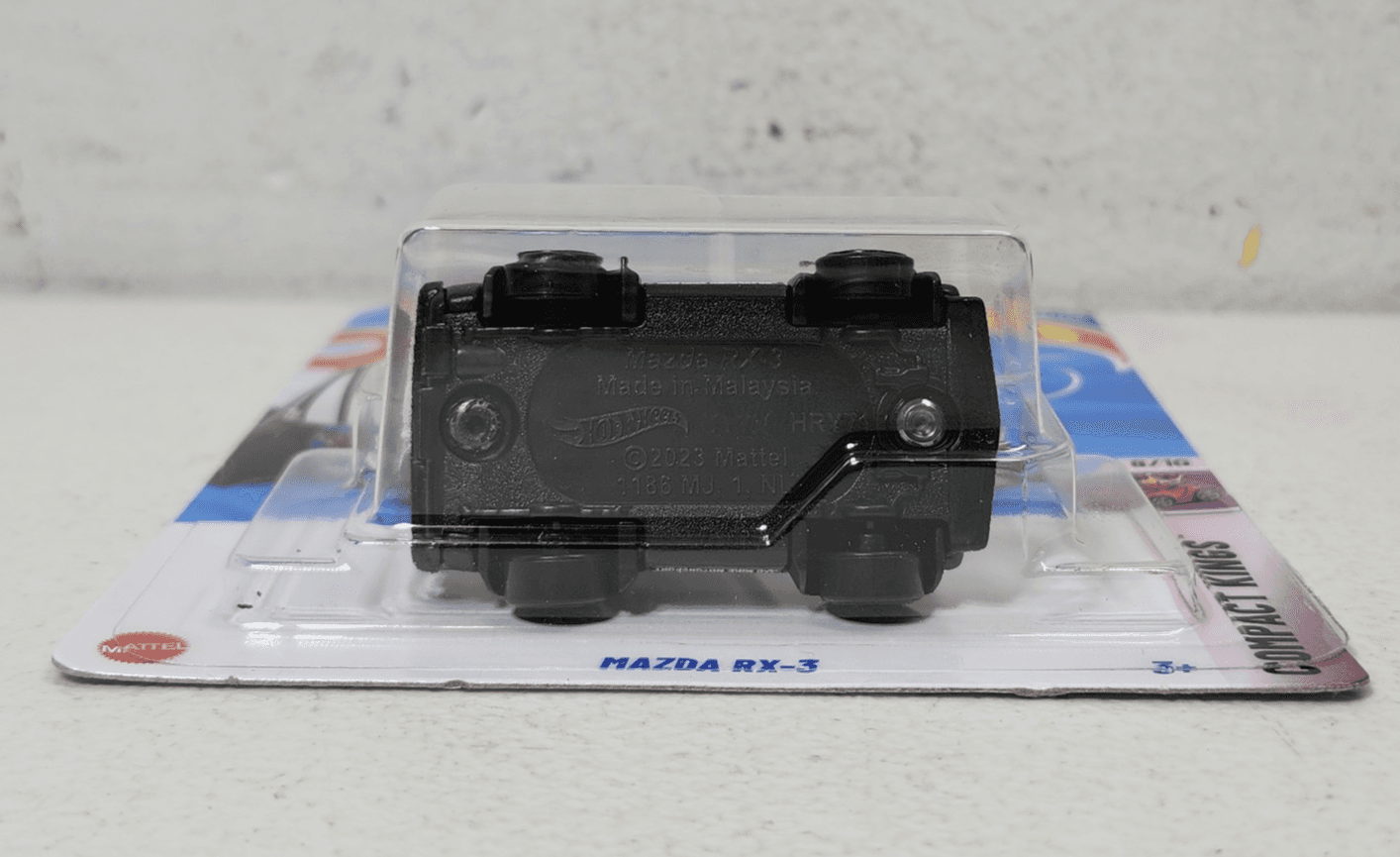 2025 Hot Wheels Compact Kings Mad Mike Mazda RX-3 Tooned Black Car 1/64 Toy NEW - Thumbnail 3