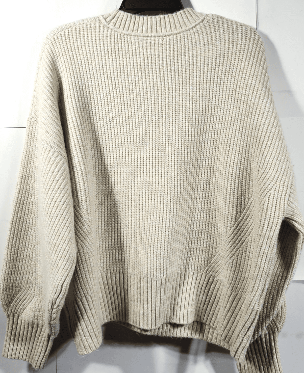 Time and Tru Women's 3XL Mixed Stitch Sweater Beige Long Sleeve Pullover NEW - Thumbnail 4