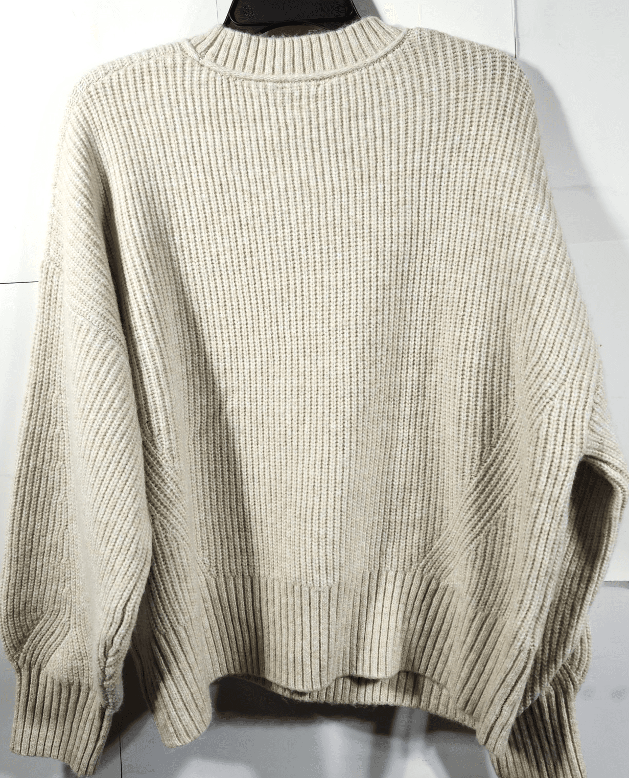 Time and Tru Women's 3XL Mixed Stitch Sweater Beige Long Sleeve Pullover NEW - Thumbnail 6