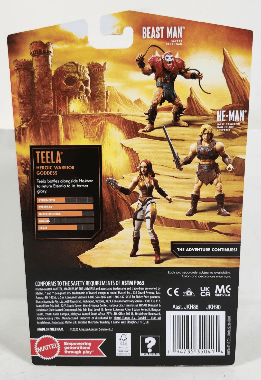 MOTU 2026 Masters of The Universe Core Movie TEELA 5.5" Action Figure Toy NEW - Thumbnail 3