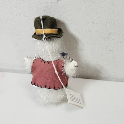 Snowman Holiday Decoration Wearing Green Hat Xmas New World Order - Thumbnail 6