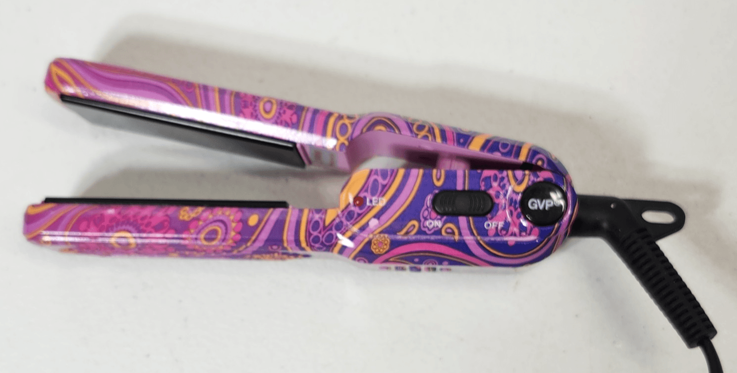 GVP 1.25" Salon Heat Hot Flat Hair Straightener Iron Travel Paisley Ceramic - Thumbnail 2