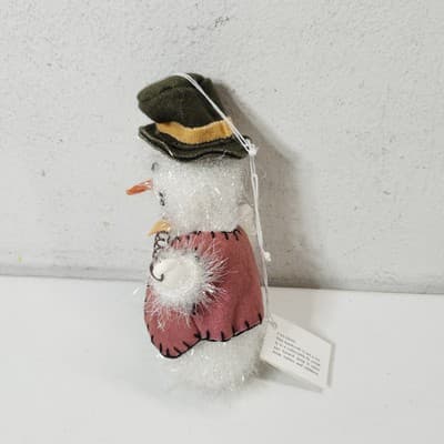 Snowman Holiday Decoration Wearing Green Hat Xmas New World Order - Thumbnail 4